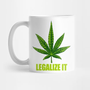 Legalize It Cannabis Leaf Graphic Mug